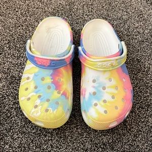 Pastel-ish Tie-Dye Crocs